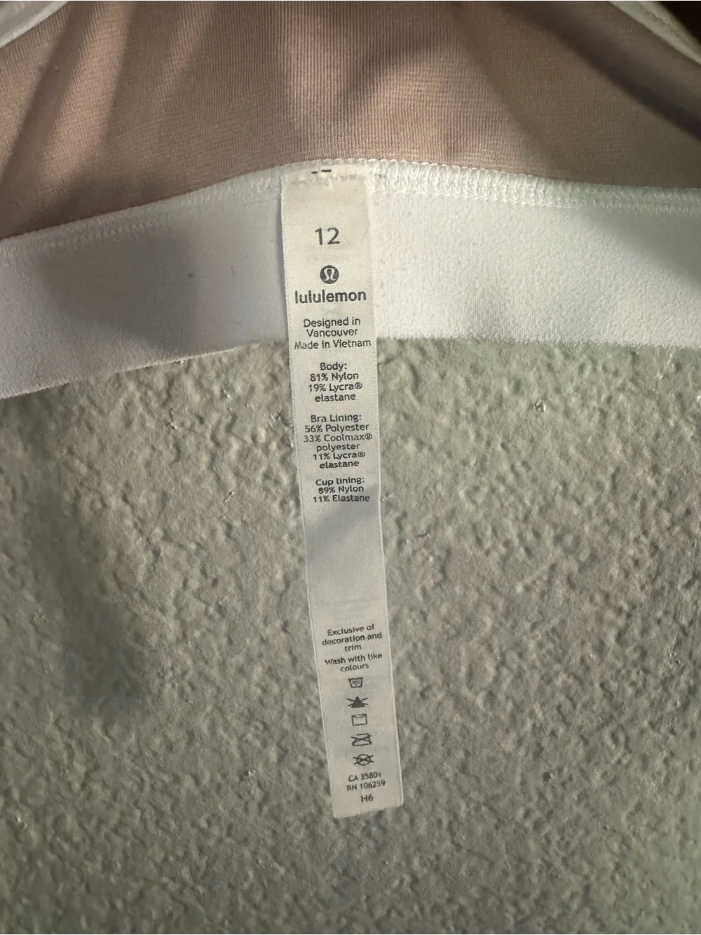 Lululemon Athletica White Strappy Sports Bra